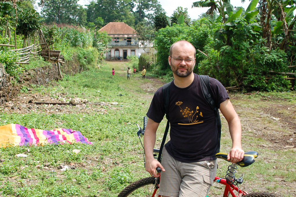 Bicycle around volcano