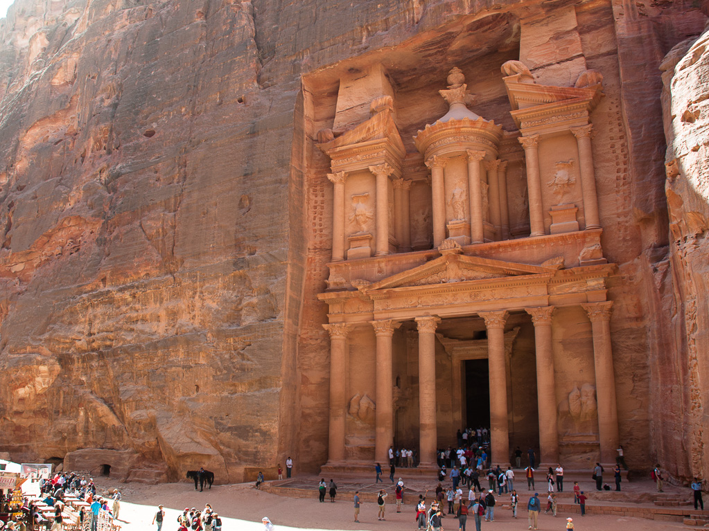 Best preserved and most beautiful stone building in Petra, Jordan